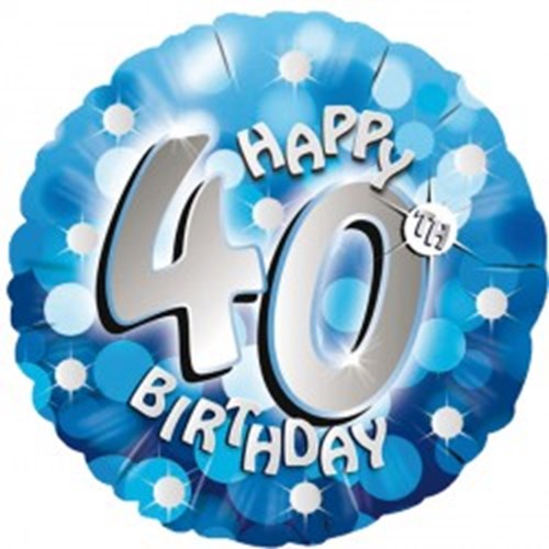 Happy 40th Birthday Helium Balloon - Customer Favourite